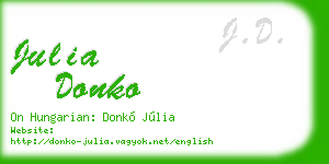 julia donko business card